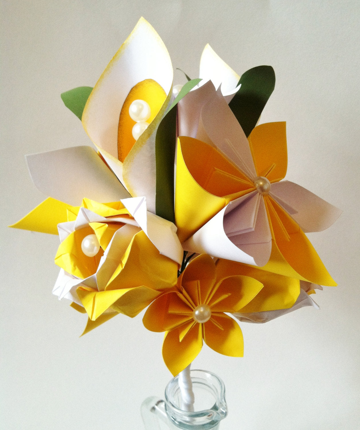 GET WELL SOON 24 PEICE PAPER FLOWER BOUQUET. HANDMADE TO ORDER.ALL COLOURS.