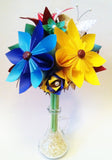 Rainbow Paper Flower Bouquet- Wedding bouquet, Made to order, origami, bridal bouquet, paper rose, paper lily, butterfly