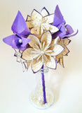 Dozen "I Love You's" - 12 paper flowers and orchids, one of a kind gifts for her, 1st anniversary, bouquet, made to order