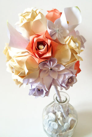 Handmade bouquet of calla lilies and roses- Wedding bouquet, one of a kind, made to order, bouquet recreation, first anniversary gift