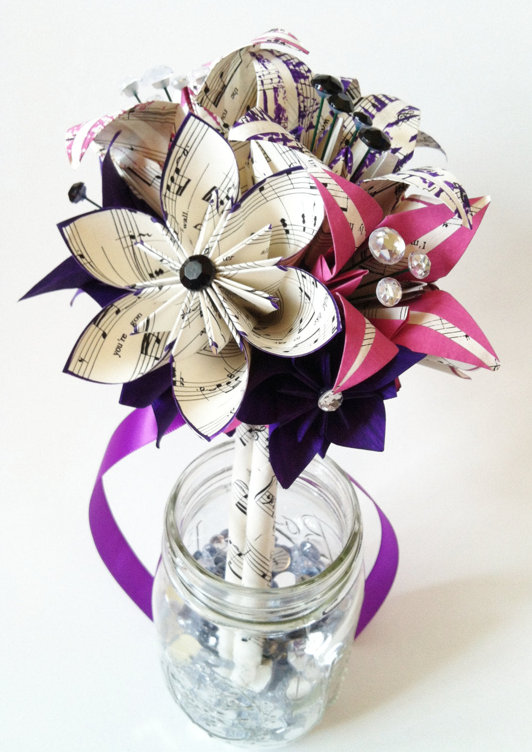 One of a Kind Handmade Paper Flower Wedding Package-Bride, bridesmaids –  Dana's Paper Flowers