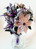 Bridesmaid Flowers & Lilies Paper Bouquet- 7 inch, 15 flowers, one of a kind, custom wedding, origami,  paper flowers
