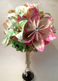 Roses & Lilies custom paper brides bouquet- made to order, one of a kind, origami, paper flowers, alternative bouquet, non traditional