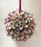 Bridal Flower Pomander- Handmade Wedding Bouquet, Made to order, wedding decoration, Bridal bouquet, origami, one of a kind