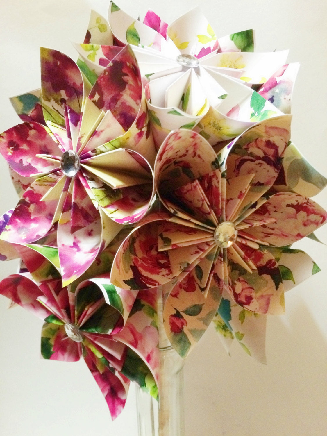 Brides Bouquet of Paper Daisies & Lilies- one of a kind origami, made –  Dana's Paper Flowers