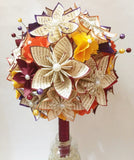 Bridal Bouquet of Paper Flowers- handmade origami, hydrangea, one of a kind, alternative bouquet, fall wedding, anniversary gift
