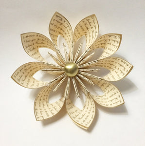 Personalized Anniversary Wallflower Paper Flower- custom, handmade, gift, wedding, gifts for her, origami, wedding decor, anniversary gift