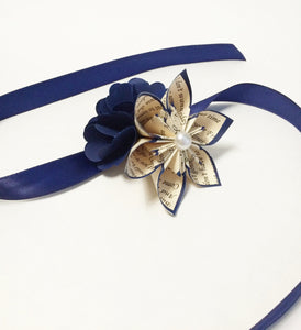 Hydrangea Corsage- hydrangea, mum, prom, homecoming, wedding accessory, handmade, one of a kind, paper flowers, origami